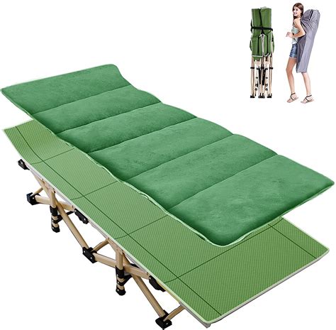 Geetery 2 Pcs Folding Camping Cot with Carry Bag Support to 529 lbs Travel Portable Tent Bed Easy Set up Outdoor Camping Bed Tent Cot for Adults Kids Outdoor Travel Camping Sleeping (Army Green) 13. . Sleeping cots near me